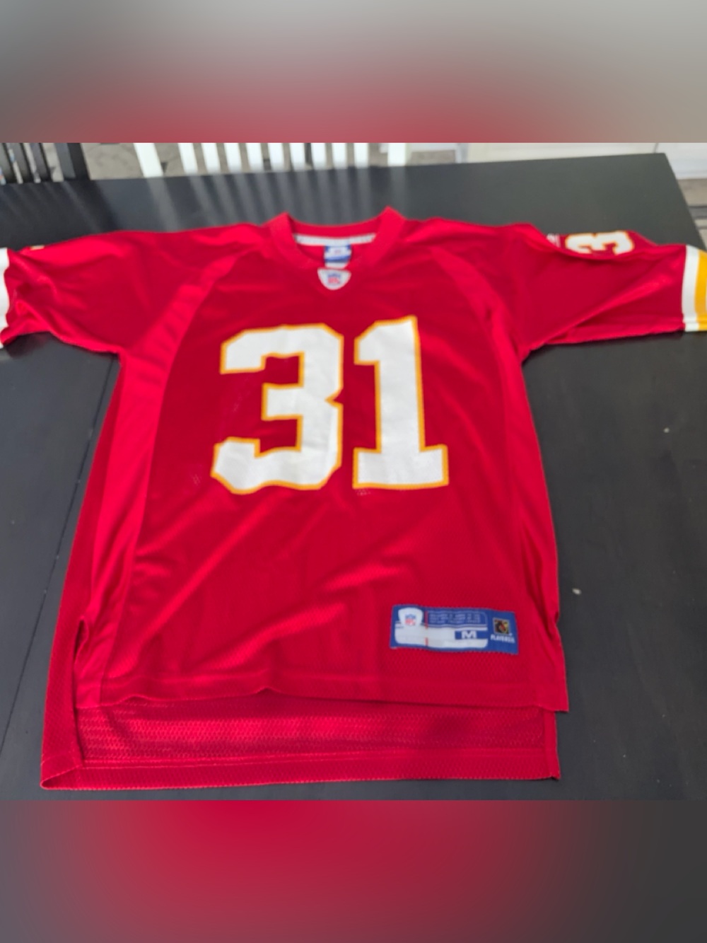 Reebok Kansas City Chiefs Priest Holmes NFL Red Football Jersey Size Medium